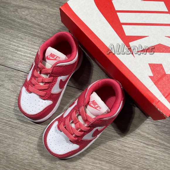 Nike Dunk Low Rose Pink/White Classic TD 5C - Picture 4 of 9
